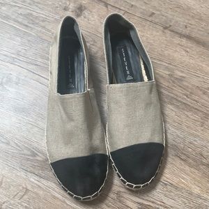 Espadrilles black/khaki linen shoes
